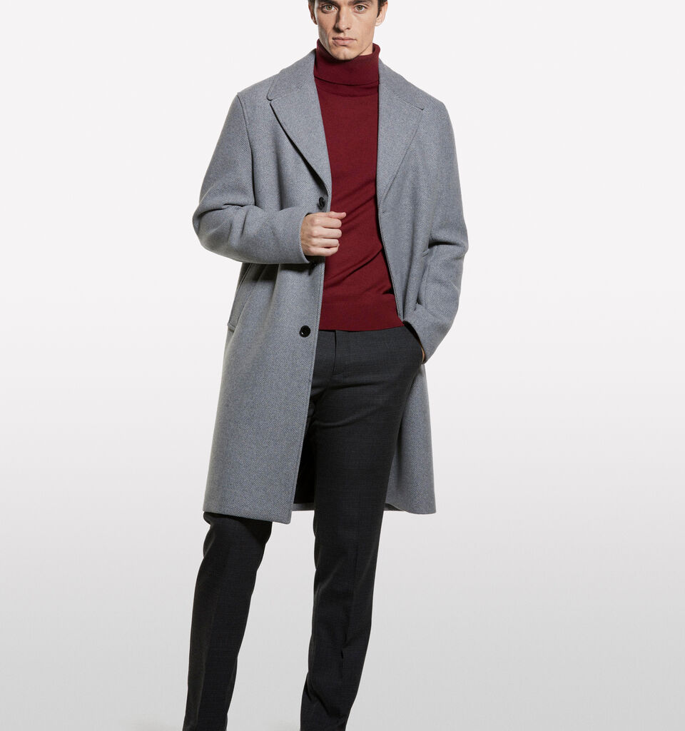 Maglia rosso granato con collo alto - maglie collo alto da uomo - Bordeaux | Sisley image number 1